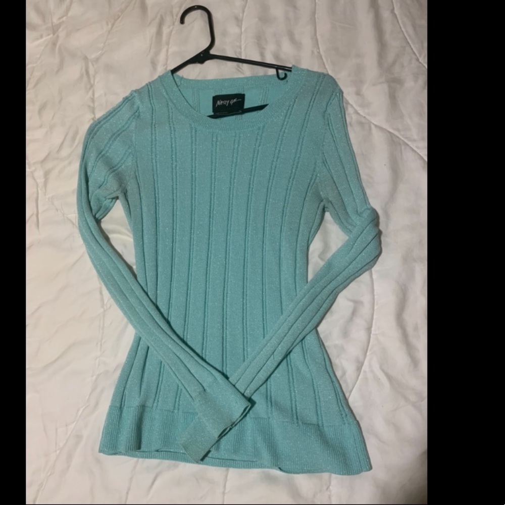 Sparkly mint sweater - Picture 2 of 3
